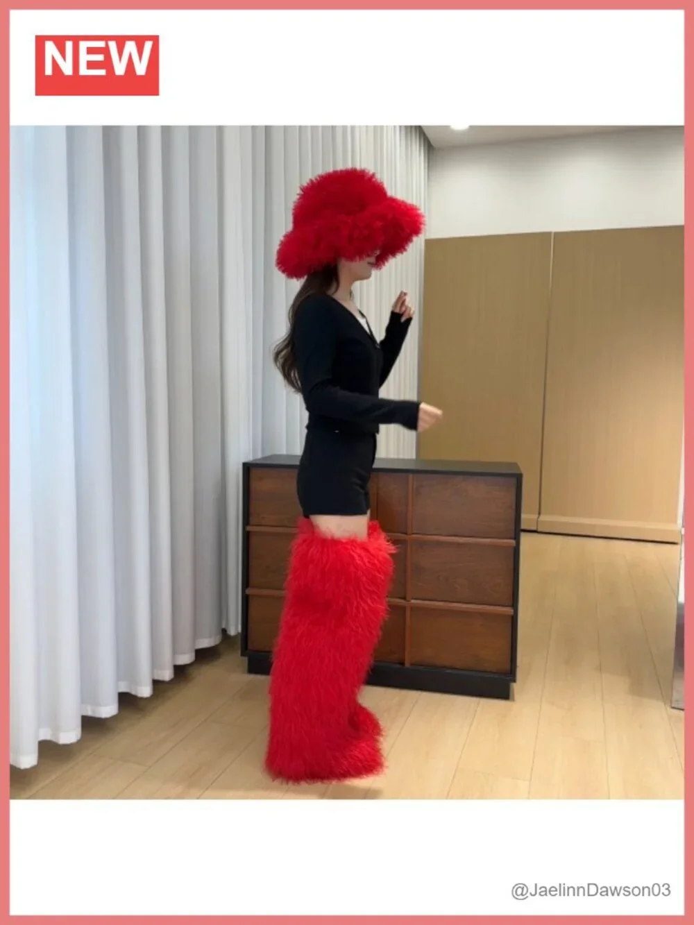 Thigh High Fur Boots for Women, Tall Over the Knee Furry Boots